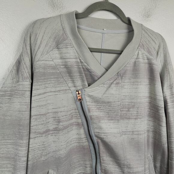 Lululemon Mula Bundle Wrap Sweatshirt Womens Small Righteous Stripe Silver Spoon - Picture 2 of 7